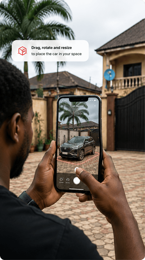AR driveway car placement